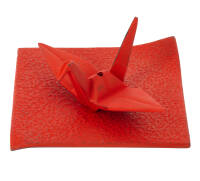 Podstawka na kadzidełka Onizuru, Żuraw Origami - czerwona
