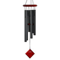 Dzwonek wietrzny Pluton - 68 cm - czarny