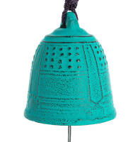Furin -Japoński dzwonek wietrzny Iwachu - turkusowy 5,5 cm