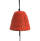 Furin - japoński dzwonek wietrzny Iwachu - czerwony, 4,5 cm